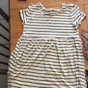 Black and white stripped dress